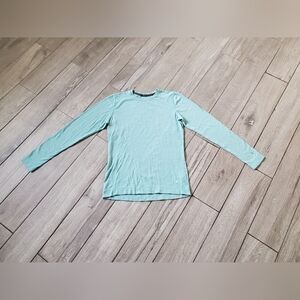 Smartwool 100% merino 250 wool green crew neck layer thermal sweater top L